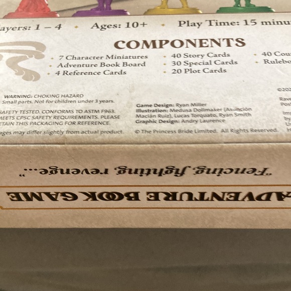 The Princess Bride Adventure Book Game- sealed - Picture 3 of 4